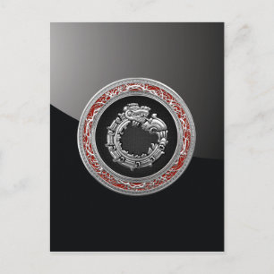 Cartão Postal [100] Deus Serpente Quetzalcoatl [Prata]