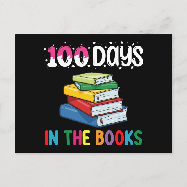 Cartão Postal 100 Dias Na Biblioteca De Leitura Da Escola De Liv (Frente)