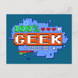 Cartão Postal 100% Geek