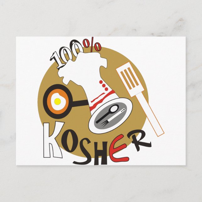Cartão Postal 100% Kosher (Frente)