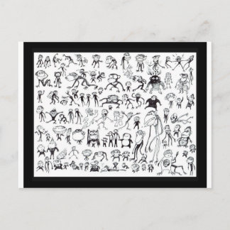 Cartão Postal 100 Macacos Feios