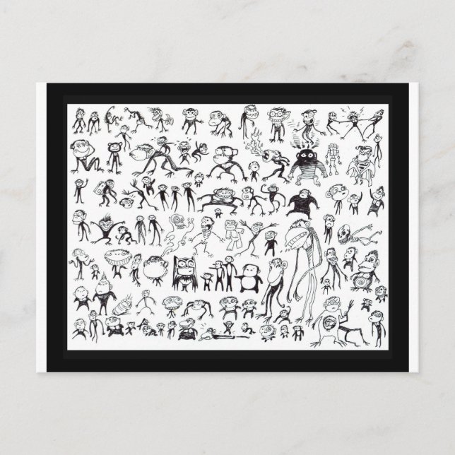 Cartão Postal 100 Macacos Feios (Frente)