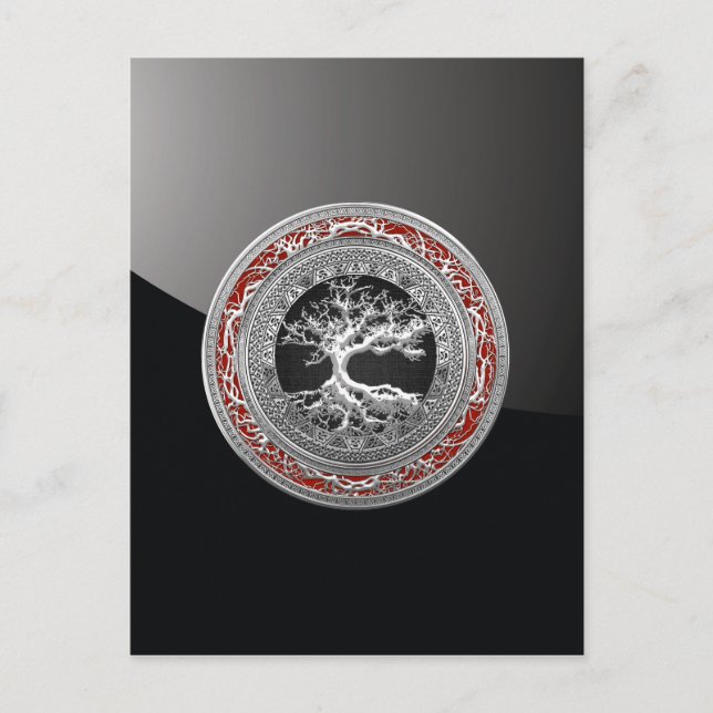 Cartão Postal [100] Treasure Trove: Celtic Tree of Life [Prata] (Frente)