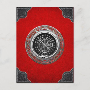 Cartão Postal [100] Vegvisir - Bússola mágica virada para prata