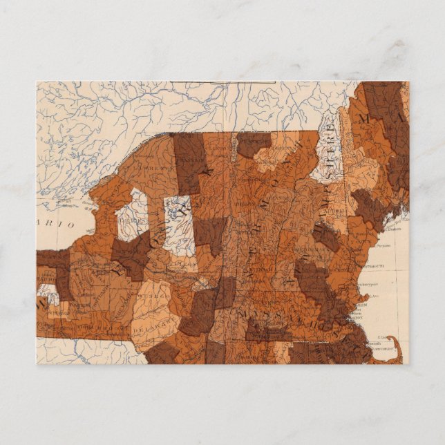 Cartão Postal 101 Consumo NY, NJ, Nova Inglaterra (Frente)