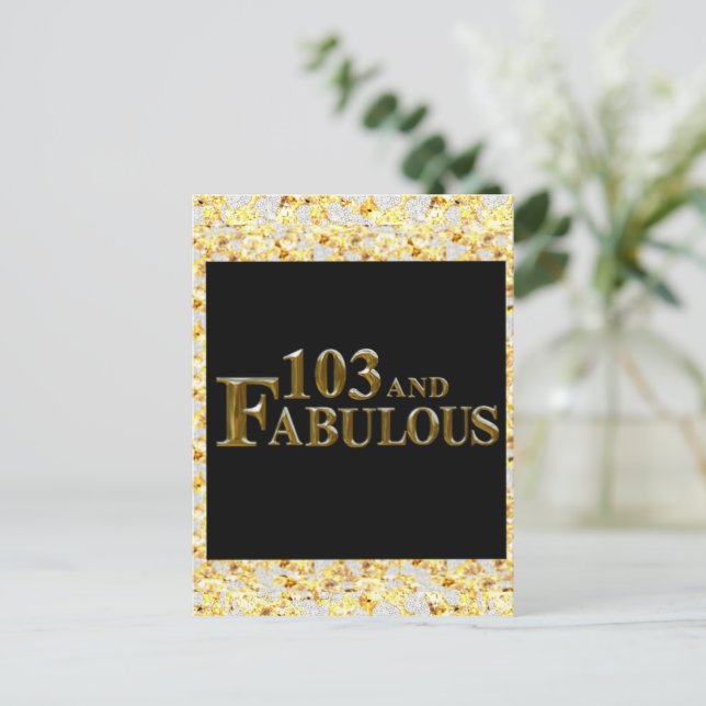 Cartão Postal 103 Aniversário  (Em pé/Frente)