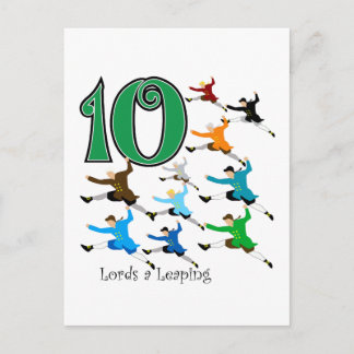 Cartão Postal 10 Lords Leaping