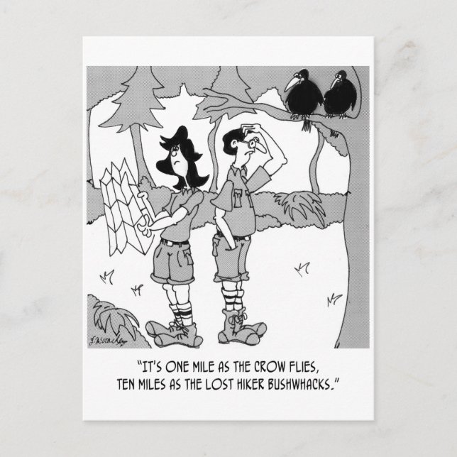 Cartão Postal 10 Milhas como o Hiker Bushwhacks (Frente)
