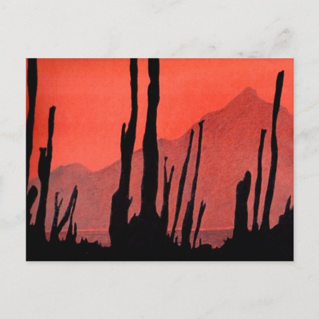 Cartão postal 11: Cactus/Desert Mountain/Tinta (Frente)