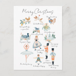 Cartão Postal 12 Dias de Natal Férias Foto Personalizada