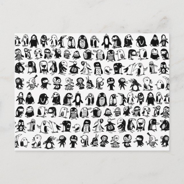 Cartão Postal 132 Pinguins (Frente)