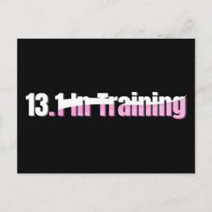 Cartão Postal 13.1 Treinamento em meia-maratona - Pink Running