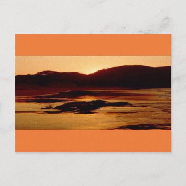Cartão postal 14 African Beach Sunset Dourado (Frente)