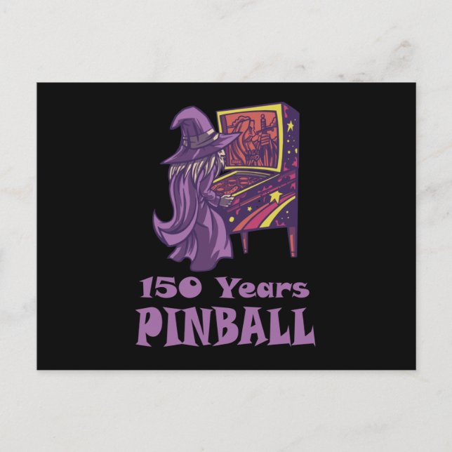Cartão Postal 150 Anos Pinball Wizard Arcade de Aniversário (Frente)