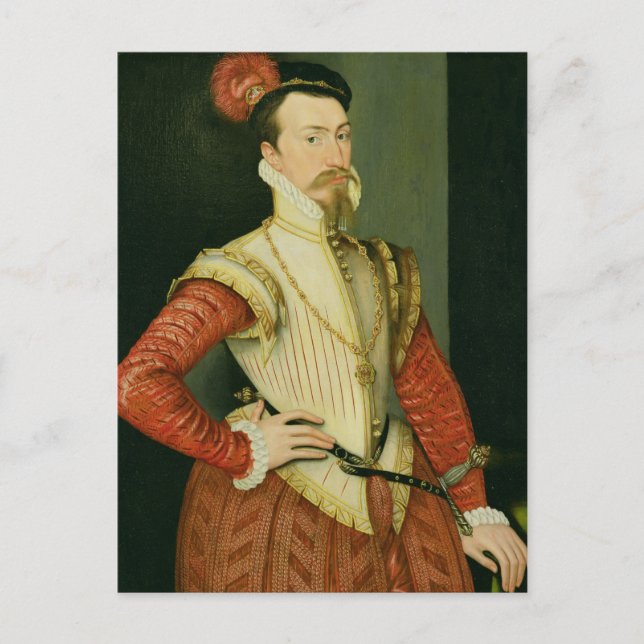Cartão Postal 1532-88) øs condes de Robert Dudley (de Leicester, (Frente)