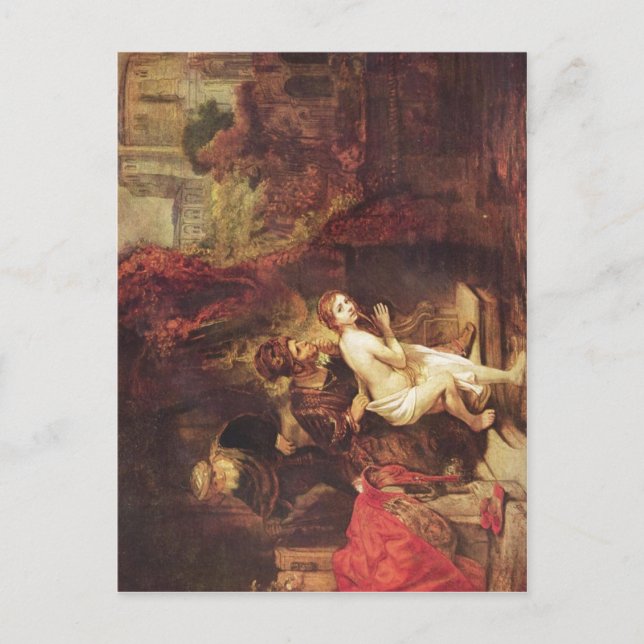 Cartão Postal 1647 Rembrandt - Susanna und die beiden Alten Rava (Frente)
