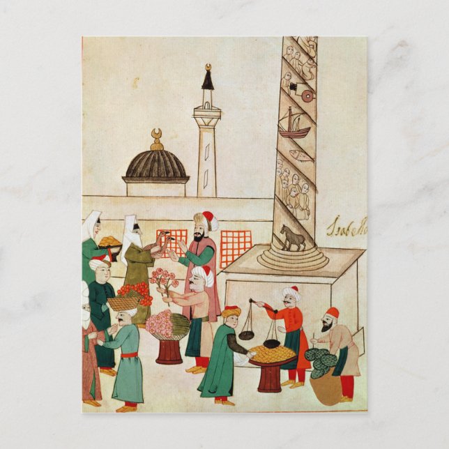 Cartão Postal 1671 A Bazaar em Istambul, c.1580 (Frente)