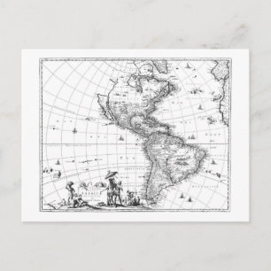 Cartão Postal 1671 Mapa Totius Americae Descrição
