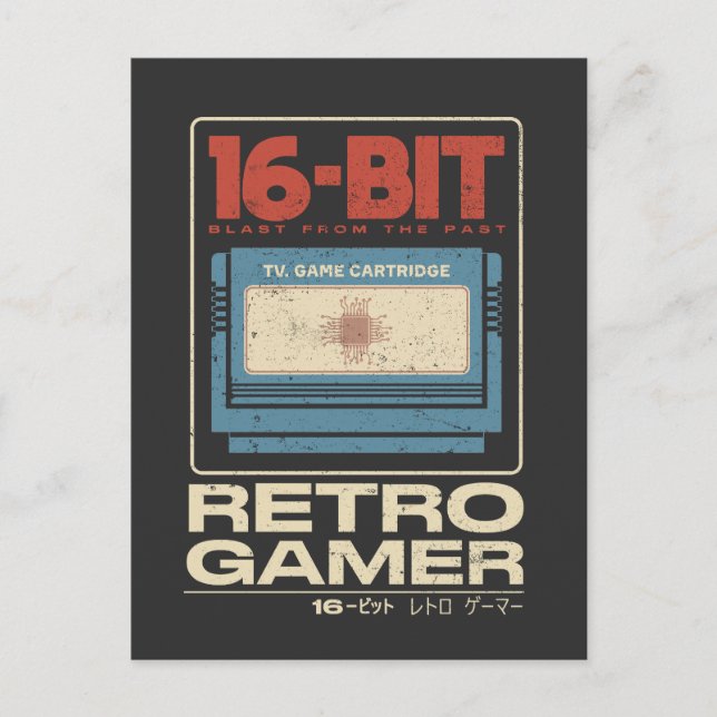 Cartão Postal 16-bit Retro Gamer  (Frente)