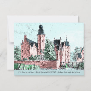 Cartão postal 1729 A. de Haen Dutch Kasteel WESTER