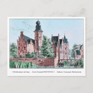 Cartão Postal 1729 A. de Haen Dutch Kasteel WESTERVELT Postcard