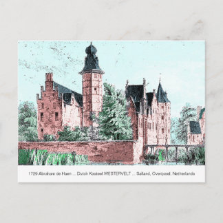 Cartão Postal 1729 A. de Haen Dutch Kasteel WESTERVELT Postcard