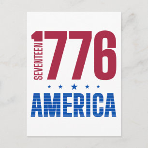 Cartão Postal 1776 América 250 anos liberdade histórica