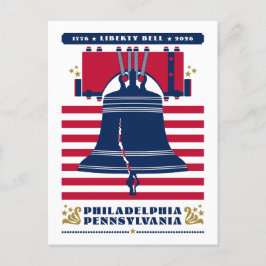 Cartão Postal 1776 Estrelas e Stripes da Liberty Bell 2026