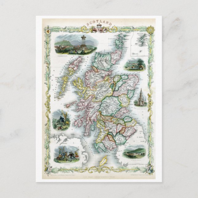 Cartão Postal 1851 Escócia (Frente)