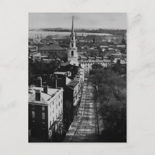 Cartão Postal 1859: Uma vista de Boston da Casa Estadual