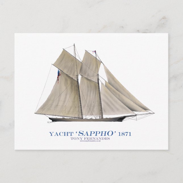 Cartão Postal 1871 Sappho (Frente)