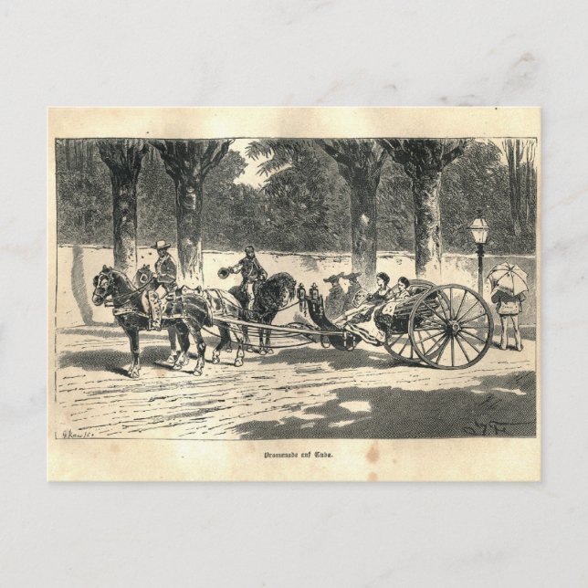 Cartão Postal 1877 Impressão Cuba, Terra e seus povos (Frente)