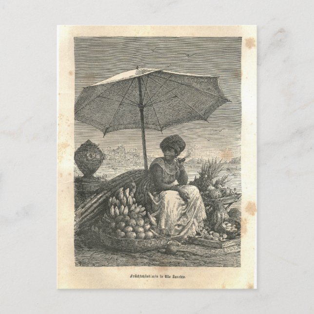 Cartão Postal 1877 Impressão do Rio de Janeiro, Terra e seus pov (Frente)