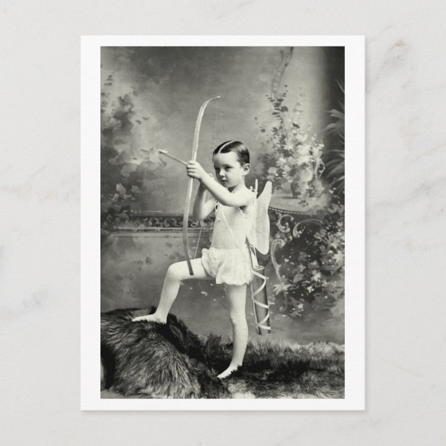 Cartão Postal 1880 Cupido no Trabalho (Frente)