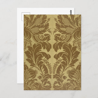 Cartão Postal 1883 Fragmentação Floral Rico em Vintage Brocade D