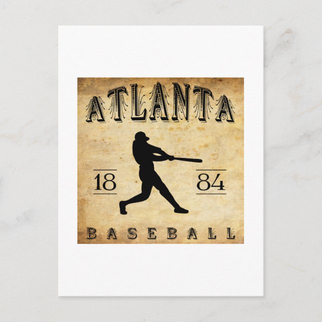 Cartão Postal 1884 Atlanta Georgia Baseball (Frente)