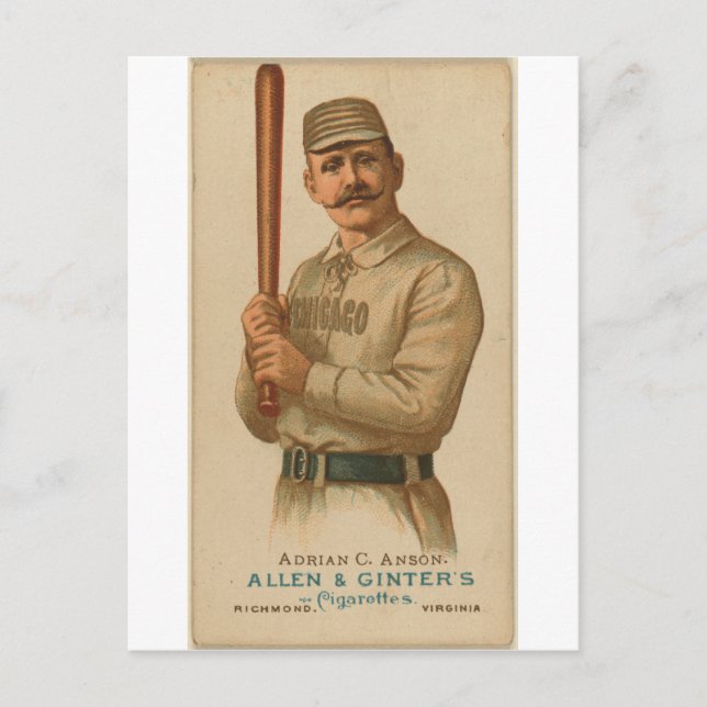 Cartão Postal 1887 Adrian C. Anson (Frente)