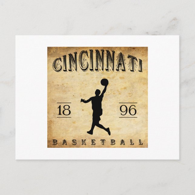 Cartão Postal 1896 Cincinnati Ohio - Basquete (Frente)