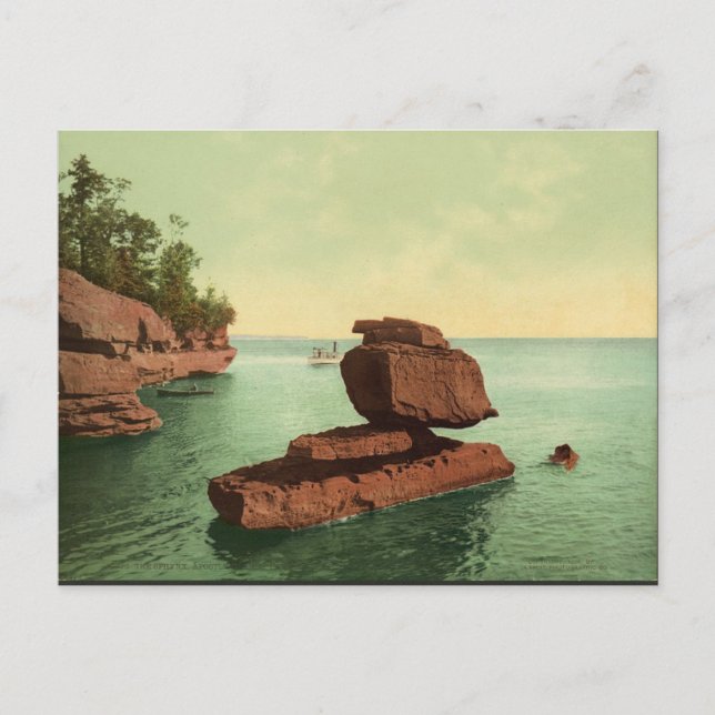 Cartão Postal 1898 Sphinx, Apostle Islands, Lago Superior (Frente)