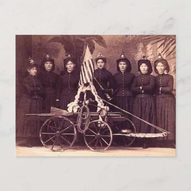 Cartão Postal "1899 All Women Fire Stept" (Frente)