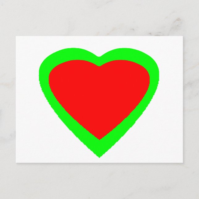 Cartão Postal 18 Cores Corações Você Escolhe Design U (Frente)