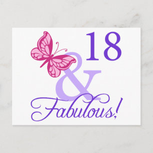 Cartão Postal 18 e aniversário fabuloso