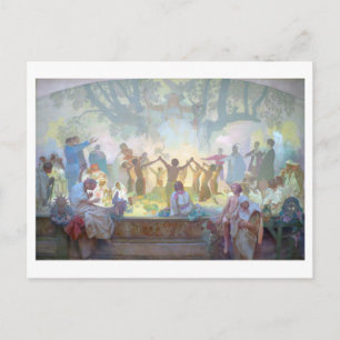 Cartão Postal #18 Juramento de Omladina sob a árvore eslava Lin