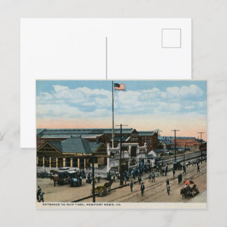 Cartão Postal 1900 Ship Yard Newport News VA