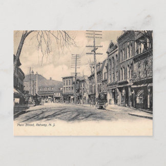 Cartão Postal 1905 Stores Main Ruas. Rahway NJ Vintage
