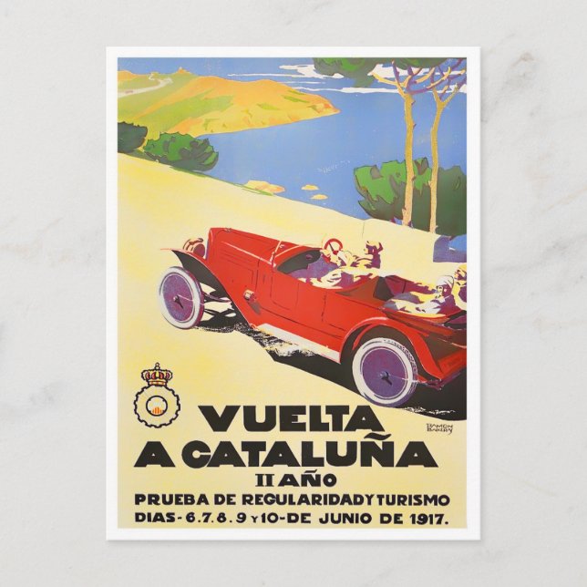 Cartão Postal 1917 Catalunya Tour Vintage (Frente)