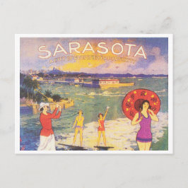 Cartão Postal 1920 de safra Sarasota Flórida