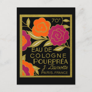 Cartão Postal 1920 Eau de Colônia Pourprea perfume