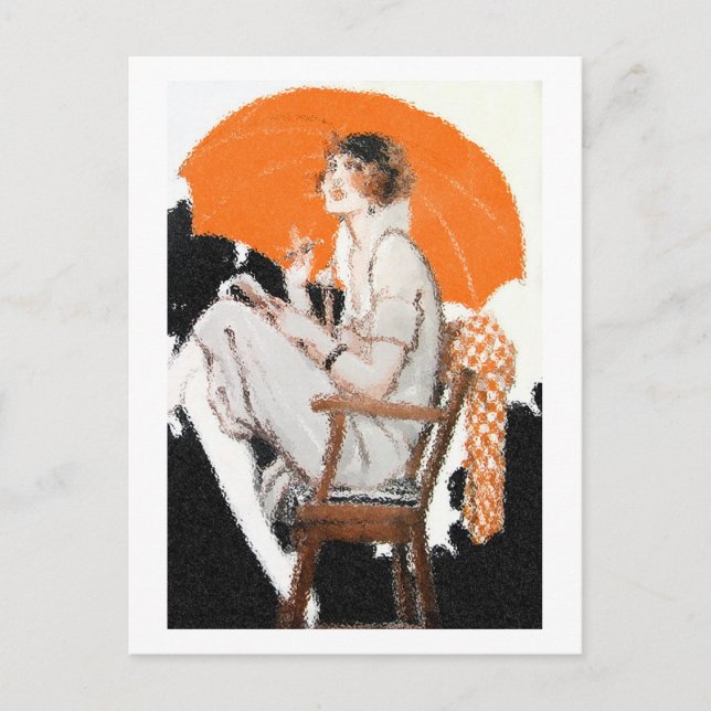Cartão Postal 1920 Flapper Fashion (Frente)