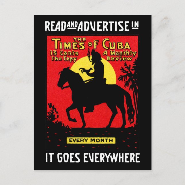 Cartão Postal 1920, o Dia de Cuba (Frente)